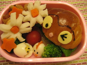 お弁当にちくわのお花