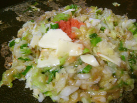 ホットプレートで簡単！もんじゃ焼き♪