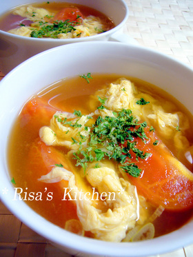 ✿トマトと玉子のすっぱいスープ✿