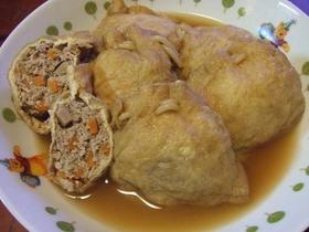 油揚げのひき肉詰め煮