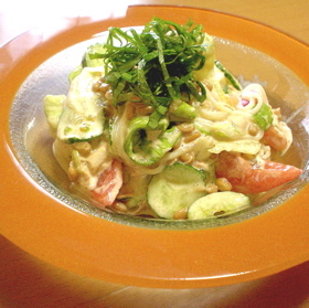 納豆サラダうどん
