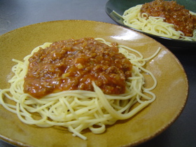 我が家のミートソースパスタ☆