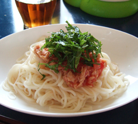 私の冷製トマトパスタ