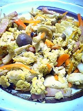 残り野菜で☆豆腐チャンプルー