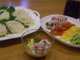 ワイワイ♪のっけもりそうめん