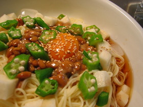 簡単ネバネバ～♪ヘルシーそうめん♪