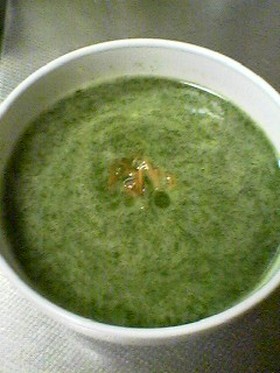 モロヘーヤえのき茶漬けでお手軽スープ