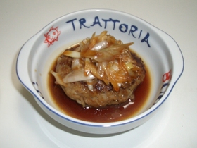 たっぷり葱の和風ハンバーグ