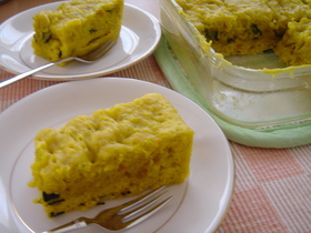 簡単！かぼちゃと人参のレンジ蒸しケーキ