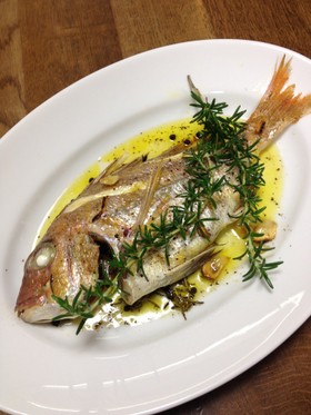 オーブンまかせ☆白身魚の香草焼き
