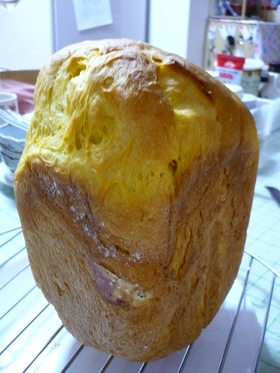 輝く黄金色のカボチャパン