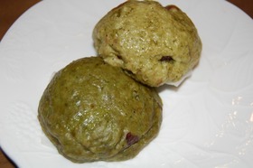 小麦粉で作る☆抹茶の蒸しまんじゅう