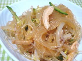 大葉にんにく醤油で！春雨サラダ♪