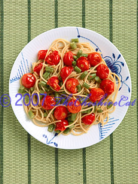 プチトマトのパスタ