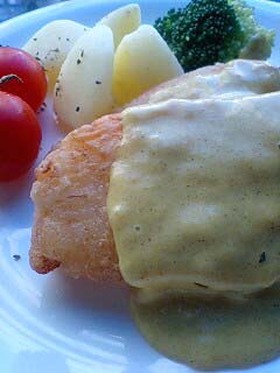 白身魚のソテー☆カレーソース
