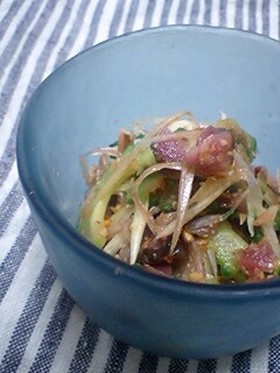 簡単！ゴーヤとシバ漬けの絶品和え♪