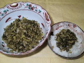 高菜と豚ひき肉の炒め物（チャーハンの素）