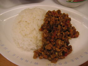 残り物野菜で簡単おいしい肉味噌カレー味