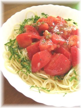 Ｗトマトの冷製パスタ