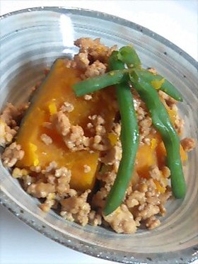 南瓜のそぼろ煮～フライパンで♪
