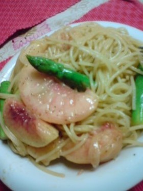 ★桃の冷製パスタ