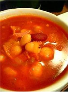 豆とトマトの豆トマスープ♪
