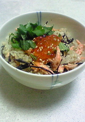 鮭ひじきご飯♪