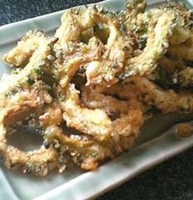 ゴーヤのにんにく醤油揚げ