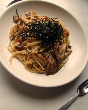 たらこと舞茸のパスタ