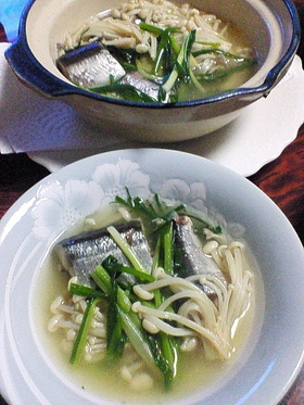 秋の味覚！　さんまの塩鍋（圧力鍋使用）