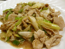 中華風♪豚肉と長ネギのしょうが焼き