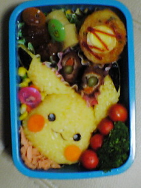 キャラ弁ポケモン　ピカチュウのお弁当