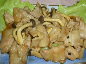 簡単☆豚バラとしめじのマヨネーズ照り焼き