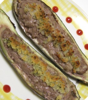 洋風♪ナスの肉詰ボート