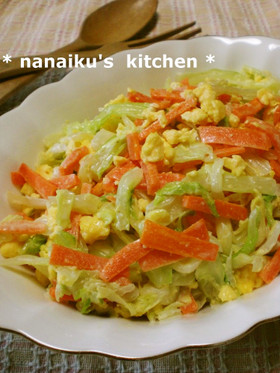 卵と野菜のカラフルサラダ