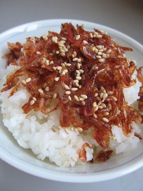 常備菜、メイプルシロップと桜えびの甘辛煮