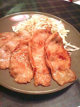 赤ワインで豚のしょうが焼き