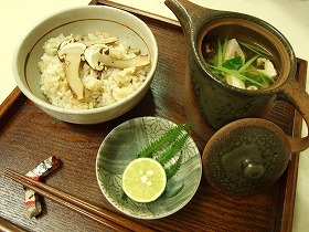 松茸ご飯＆土瓶蒸し♪