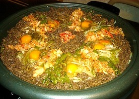 我が家の定番！グリル鍋de石焼ビビンバ☆