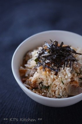 豚ニラキムチの炊き込みご飯