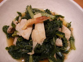 栄養満点！！豚バラと小松菜の煮物