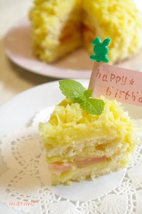 1歳の誕生日に☆さつまいもと林檎のケーキ