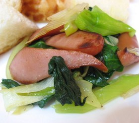 ウインナーと野菜のクレソル炒め