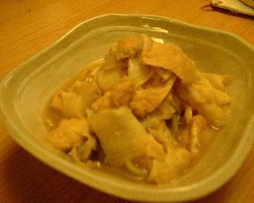 油揚げと白菜の煮びたし