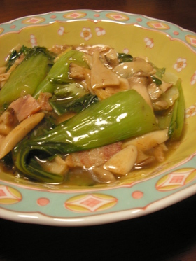 青梗菜とエリンギで中華風