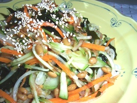 美味しいよ☆納豆で和えちゃった大根サラダ