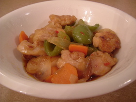 ピリ辛！鶏と野菜の照り焼き
