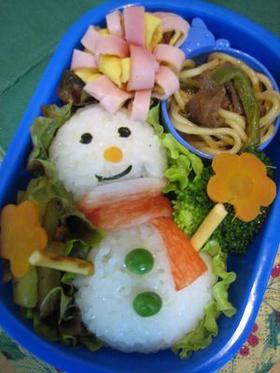キャラ弁♪雪だるま♪