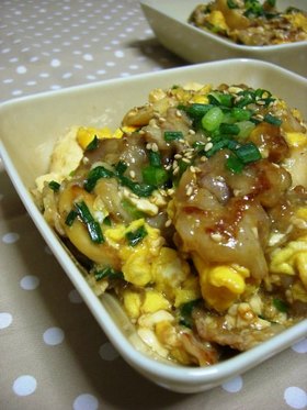 お豆腐と卵でふわふわ♡豚肉の炒め物