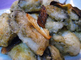 カリカリ牡蠣のガーリック焼き！！